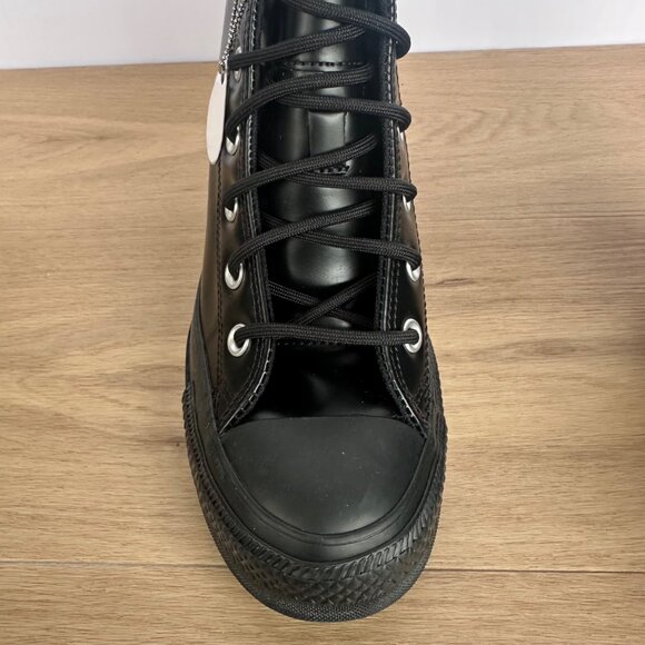 ✨Converse Chuck Taylor Wedge Platform Leather Sz 7.5 Women's Shoes Black A12827C - Picture 7 of 9